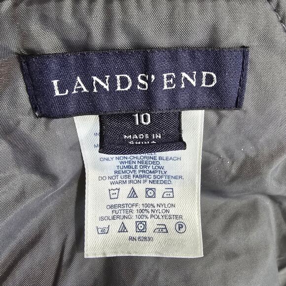 Lands' End Navy Blue Snow Bib Overalls Snow Suit Unisex Youth Size 10 - Picture 2 of 9